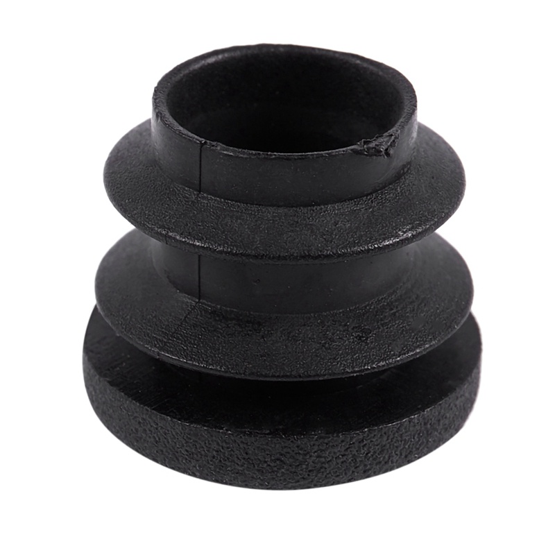 15 cái Nhựa đen Làm trắng cuối Nắp ống tròn Chèn ống Bung 16mm