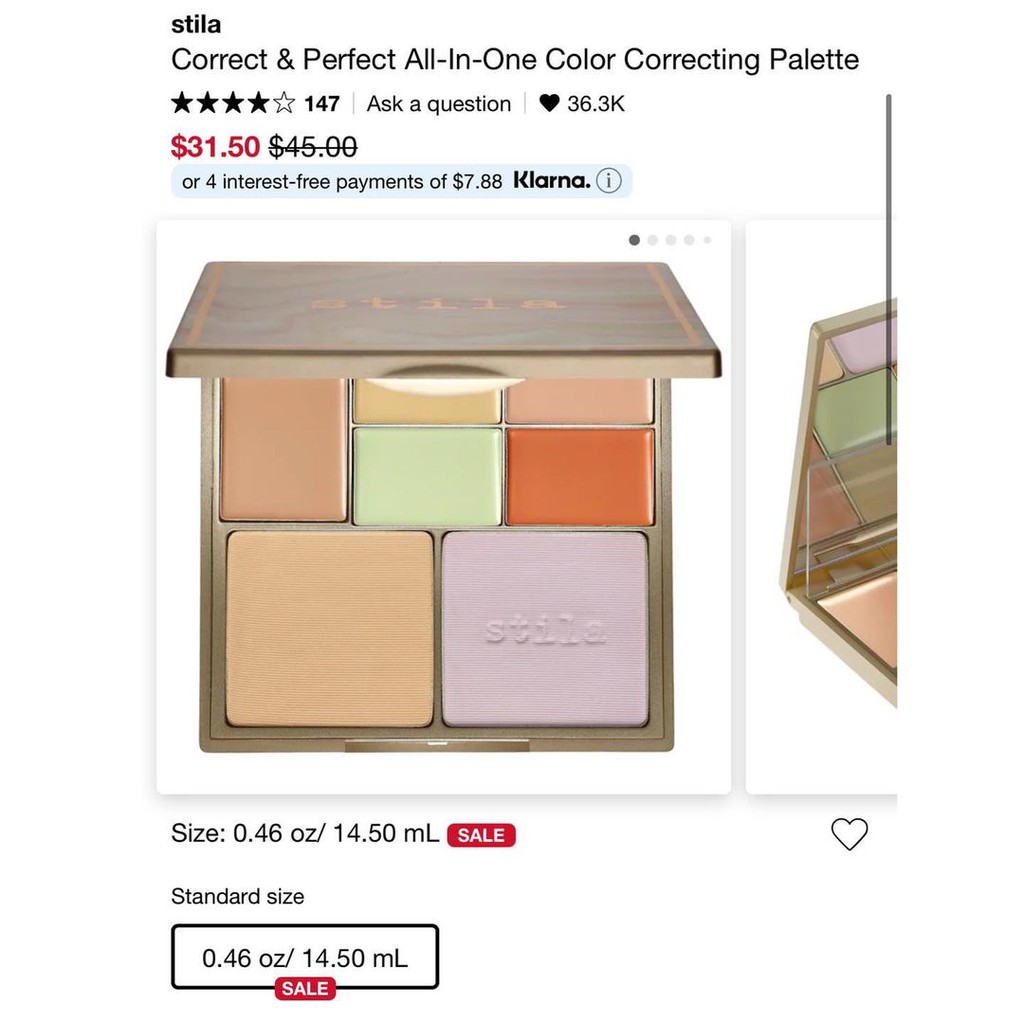 Bảng Triệt Sắc Stila Correct & Perfect