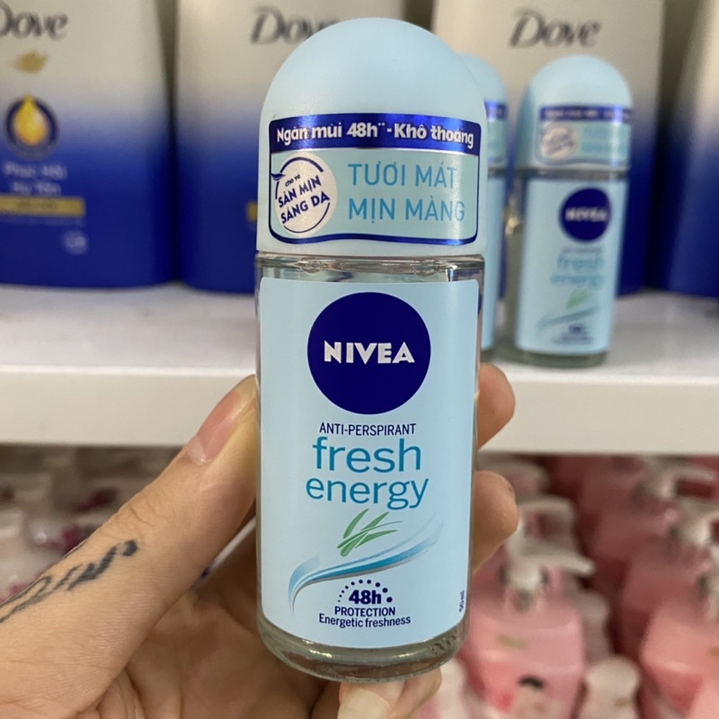 Lăn ngăn mùi Nivea Energy Fresh Tươi mát Mịn màng chai 50ml