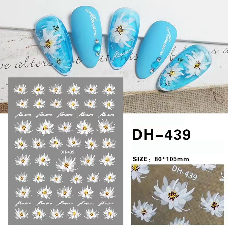 Nail Sticker MIAN_Stick dán móng các mẫu Hoa 3D , quả
