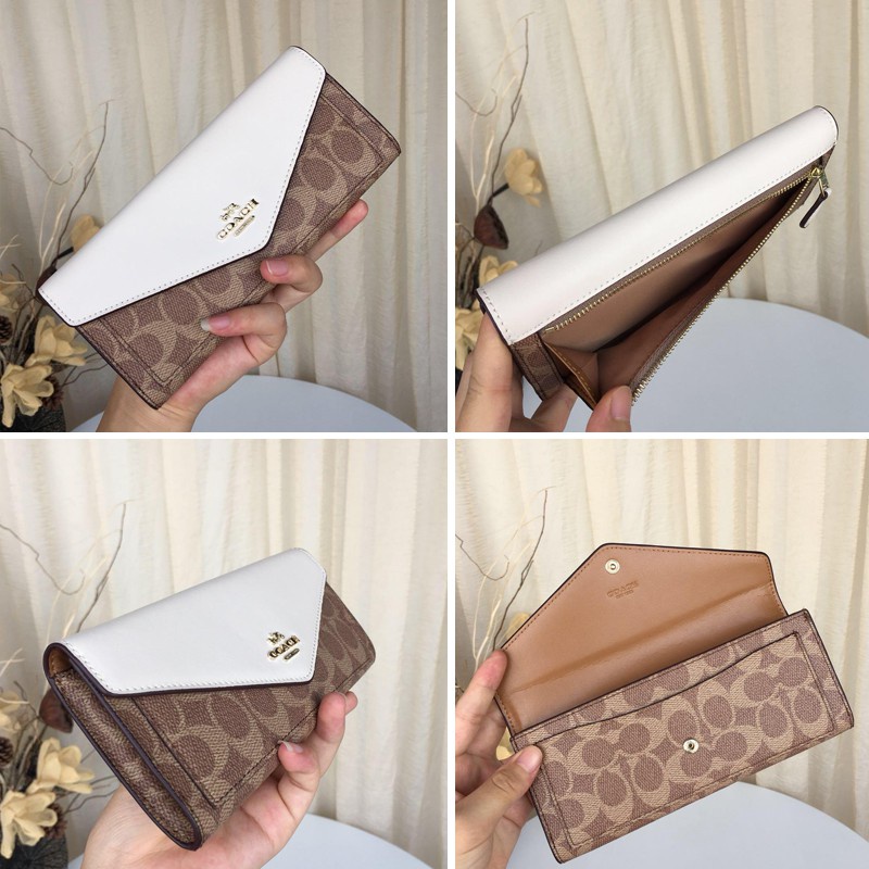 COACH Ví Da Bò Dáng Dài Thời Trang Cho Nữ F31547