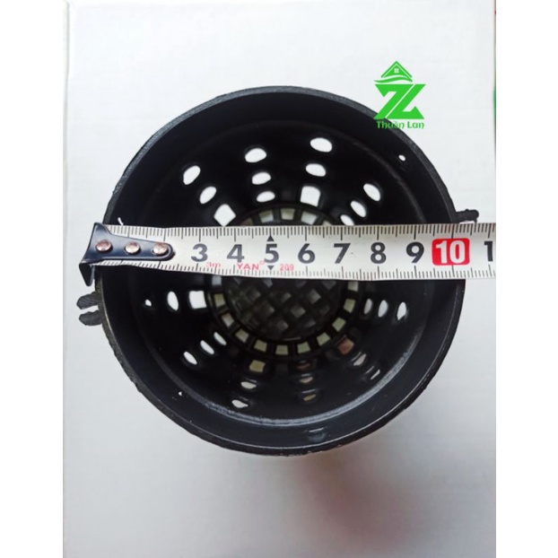 Combo 10c Chậu Nhựa Đen Nhiều Lỗ Trồng Lan F10