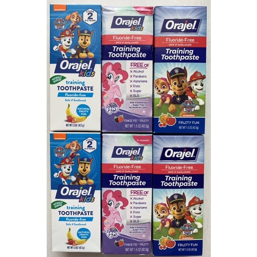 Kem đánh răng Orajel Training Toothpaste nuốt được cho trẻ em 42,5g