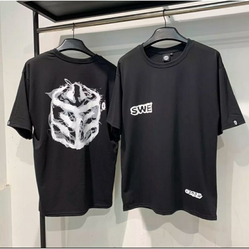Áo thun SWE Khói Unisex Phông Nam Nữ Ulzzang Form Rộng Full Tag Hãng