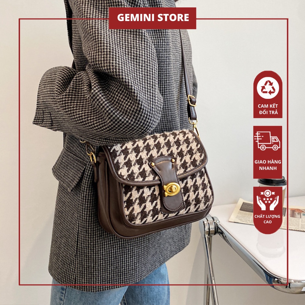 Túi Xách Nữ - Túi Đeo Chéo Họa Tiết Răng Sói Thiết Kế Trẻ Đẹp | DC20