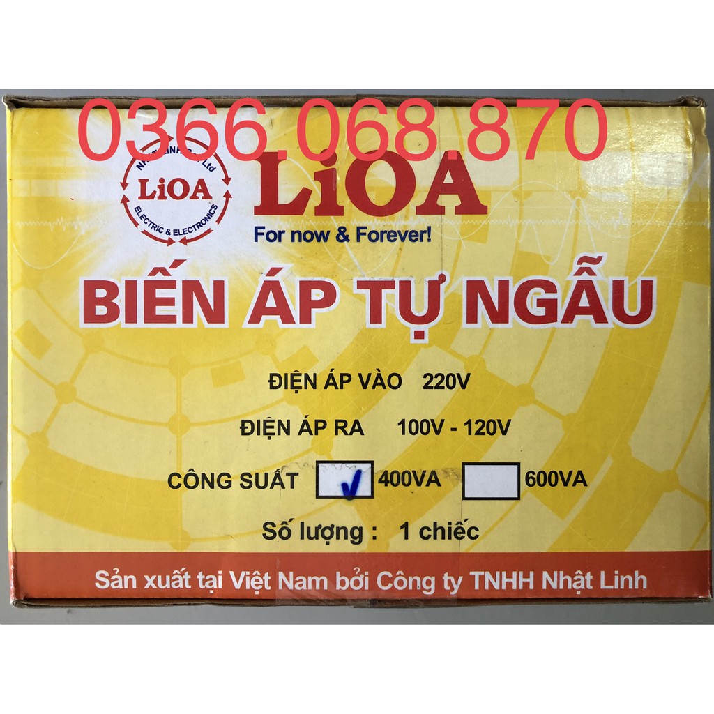 Đổi nguồn LiOA 400VA đổi từ 220V sang 100V và 120V