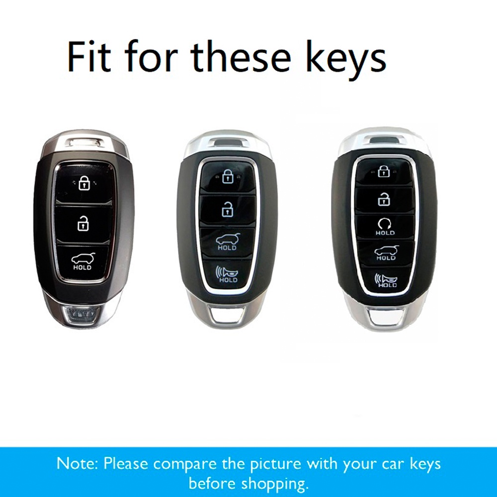 Vỏ Bọc Chìa Khóa Bằng Hợp Kim Kẽm Chất Lượng Cao Cho Hyundai Elantra GT Kona 2018 2019 Santa Fe