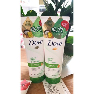 SỮA RỬA MẶT DƯỠNG DA  DOVE 130g màu xanh lá (hàng nội địa nhật )