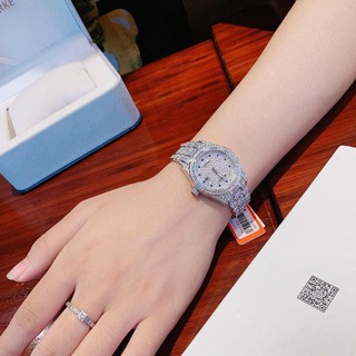 Đồng Hồ Nữ Davena Full Đá Silver D61669 31mm Authentic