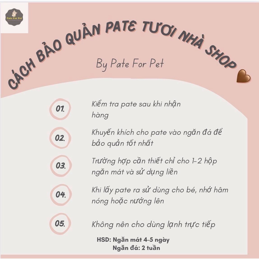 Pate tươi dinh dưỡng cho thú cưng Việt