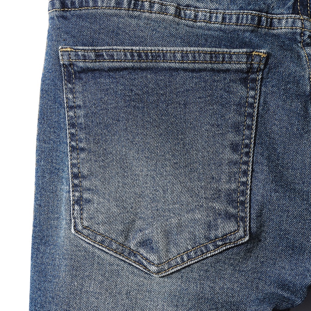 Quần Jean Nam Chất Bò HEBOZ Rách Gối Cá Tính, Form Chuẩn Slim Fit 019 - 00000748