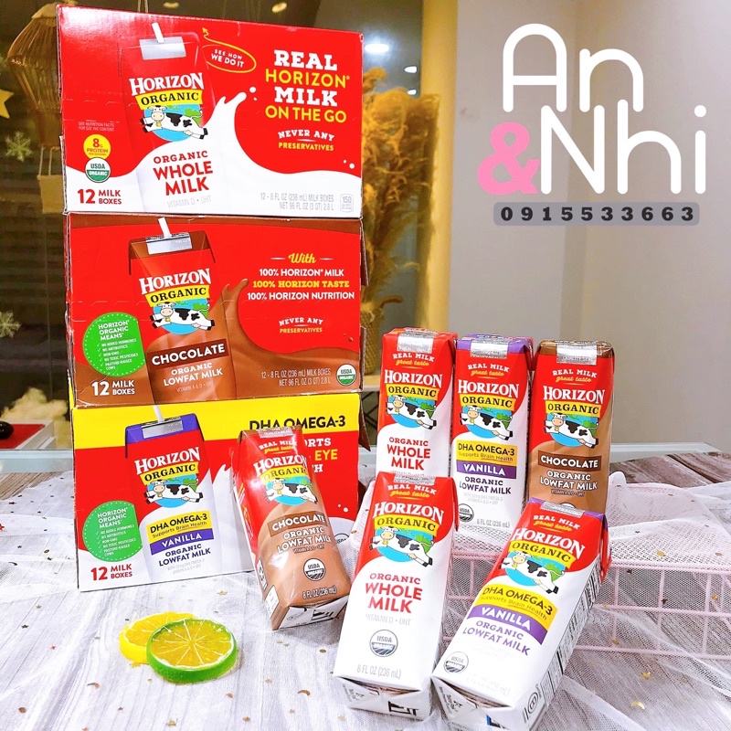 SỮA TƯƠI HỮU CƠ HORIZON MỸ 236ml