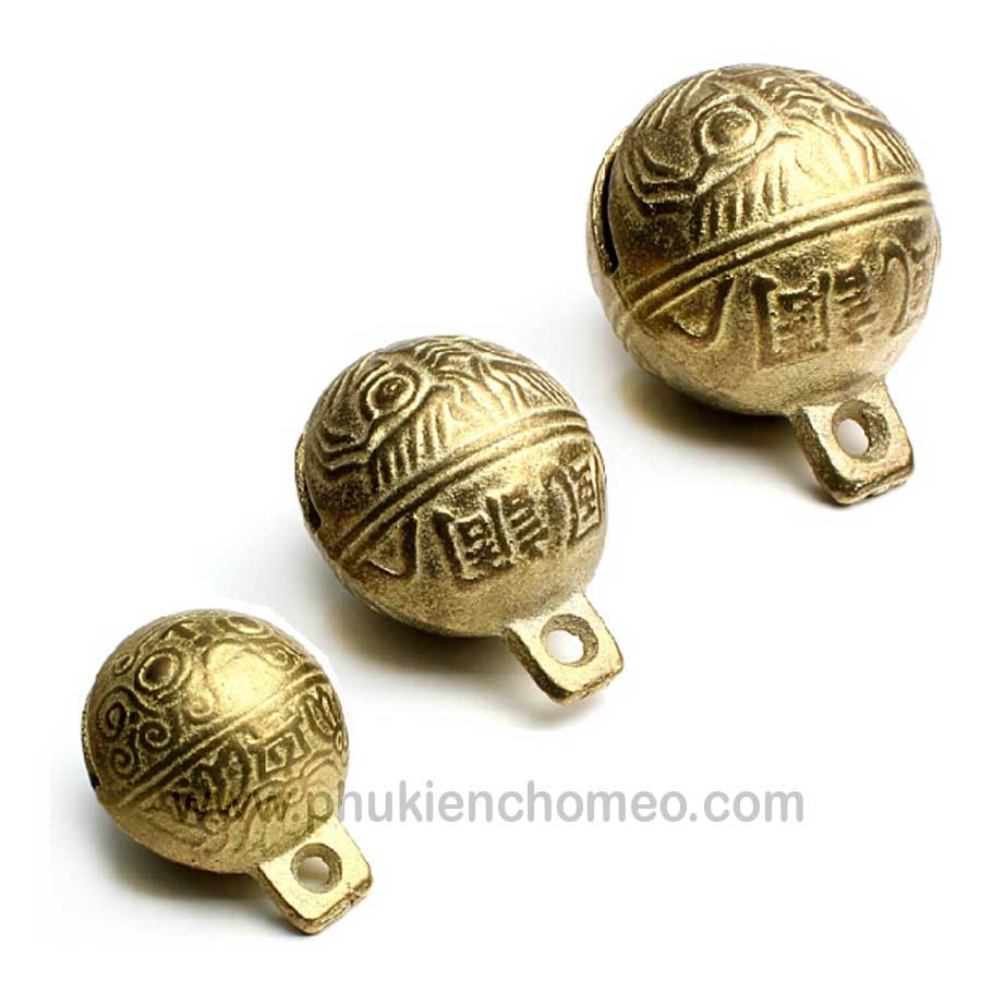 Chuông đeo cổ chất liệu đồng bền đẹp dành cho chó mèo thú cưng nhiều size phù hợp với các giống chó từ bé tới to
