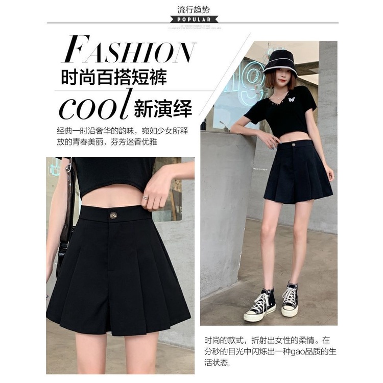 Quần Short Nữ Ly Phồng, Giả Váy, Chun Sau lưng, Vải Tuyết Mưa, Có bigsize 90KG, Thoái Mái, Tiện dụng, thời trang