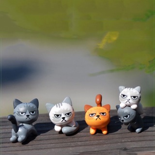 Phụ kiện trang trí tiểu cảnh mèo cau có ( giao ngẫu nhiên)