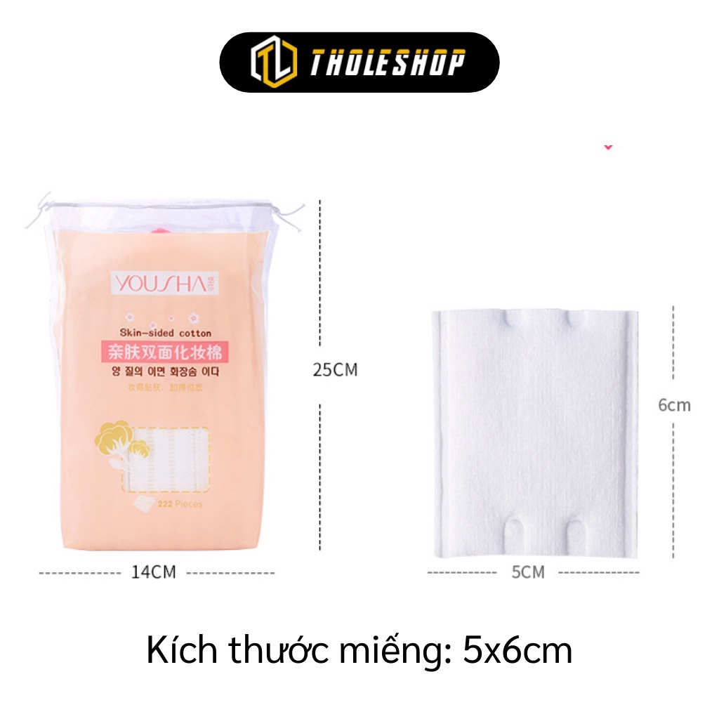 [SGD] Bông Tẩy Trang - Bịch 222 Bông Tẩy Trang Yousha  Có Dây Rút Buộc Miệng Túi 6972