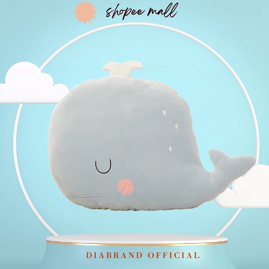 Gấu Bông Voi Dẹt Màu Xanh Cute 30cm - DIabrand