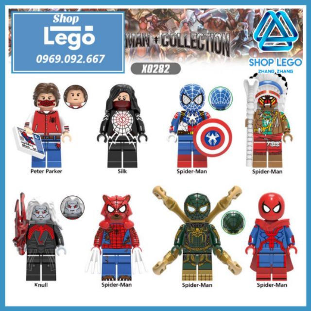 Xếp hình Peter Parker - Silk&lt;br&gt;- Spider-man - Knull Lego Minifigures Xinh X0282