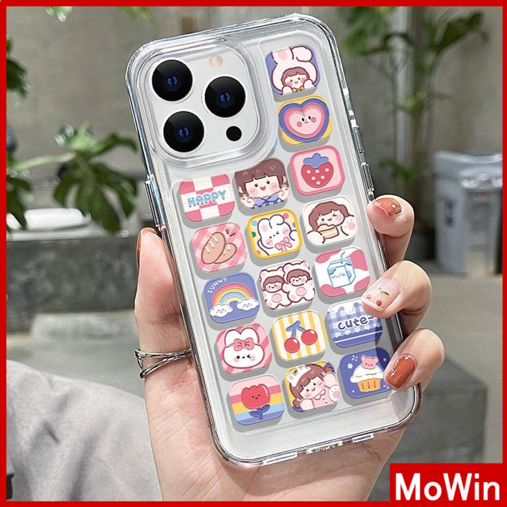 Ốp điện thoại HD acrylic trong suốt nút kim loại thích hợp cho iPhone 14 Pro Max 14 Plus 13 ProMax 12 ProMax 11 XR 7Plus