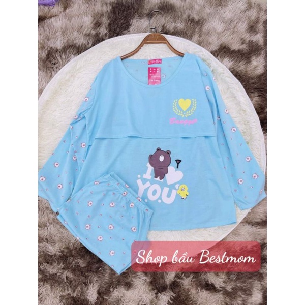 BỘ ĐỒ BẦU VÀ SAU SINH 2 IN1 CHẤT COTTON 100% BIGSIZE ĐẾN 100KG