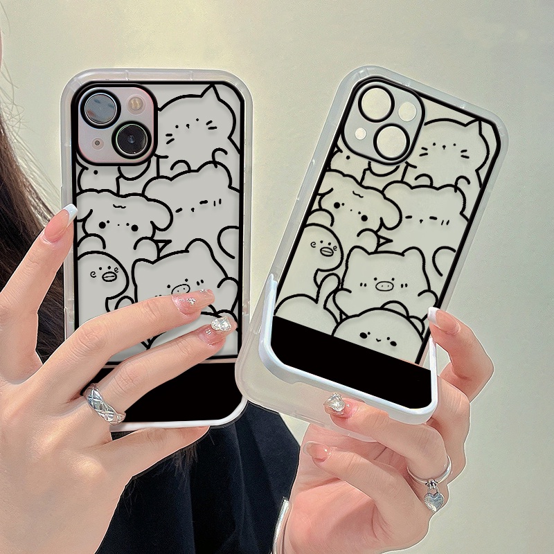 Ốp Điện Thoại Silicon Mềm Chống Rơi Hình Thú Hoạt Hình Dễ Thương Cho Iphone 11 12 13 Pro MAX X XS XR MAX 7 8 Plus 6S SE 2020