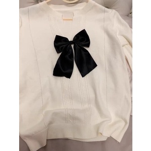 Áo len nữ hàn quốc bánh bèo dài tay có gắn nơ xinh | BigBuy360 - bigbuy360.vn