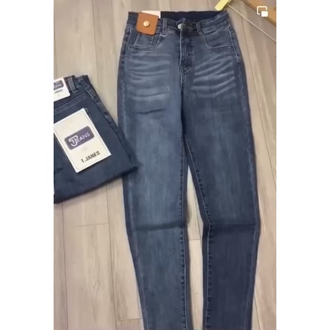 Quần jeans nữ cạp cao dáng ôm body cổ giãn, mặc thoải mái, hàng cao cấp, không bãi dão