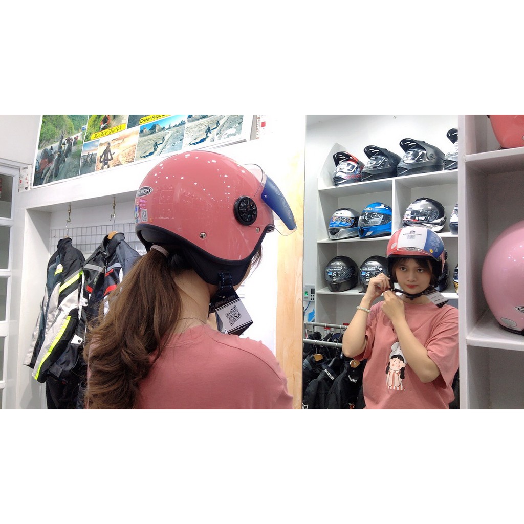 Mũ bảo hiểm 3/4 Sunda chính hãng có kính