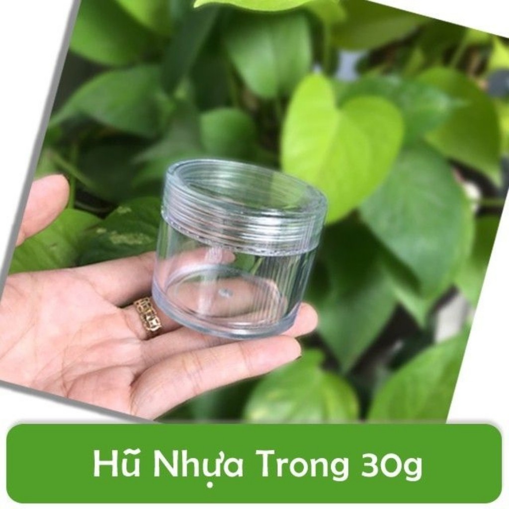 Hủ Nhựa ️ Hủ Nhựa Chiết Mỹ Phẩm Thân Trong Có Lót 20g/30/50g Dùng Chiết Kem, Chiết Bột, Sang Chiết Mỹ Phẩm Du Lịch