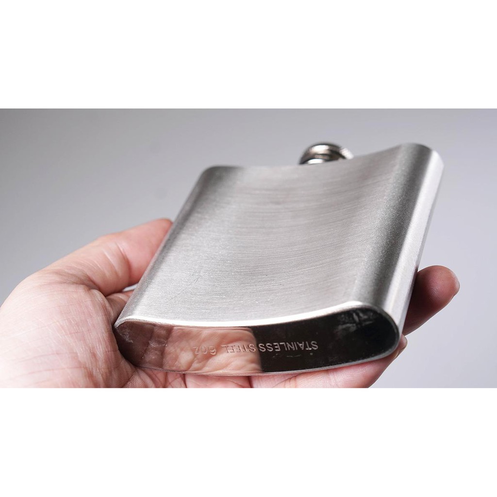 Bình đựng Rượu Hip Flask Inox BỎ TÚI 6 OZ