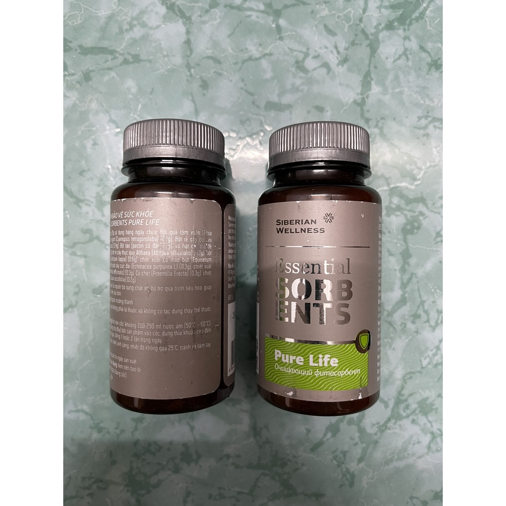 [ CHÍNH HÃNG ] - Essential Sorbents Pure Life Siberian, bổ sung chất xơ, giúp nhuận tràng, tốt cho tiêu hóa - Chai 80g