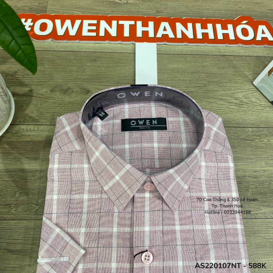 OWEN - Áo sơ mi ngắn tay Owen chính hãng - HÀNG MỚI VỀ -  AS220107NT