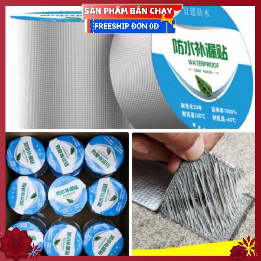 #BĂNG KEO BẠC Siêu Dính Dán Chống Thấm Nước - Dột Nhà - Chịu Nhiệt Tốt - Dán Mọi Bề Mặt (Đủ Size To Nhỏ)