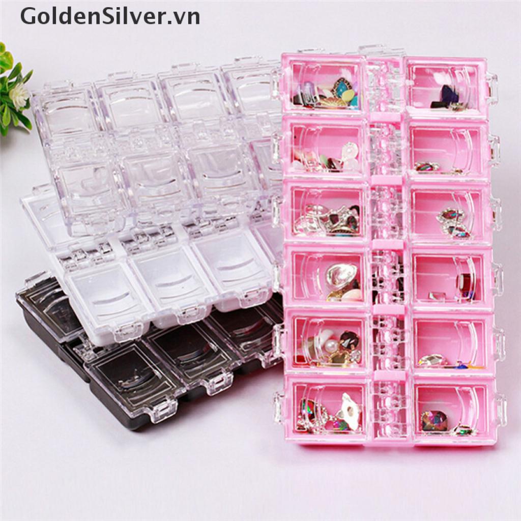 [Hàng mới về] Hộp nhựa 12 ngăn đựng trang sức / phụ kiện trang trí móng nghệ thuật