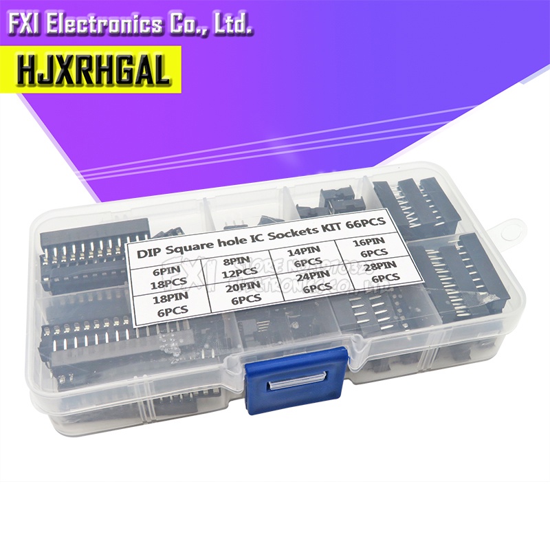 Bộ 66 Đầu Nối IC 6 8 14 16 18 20 24 28 Pin Mới