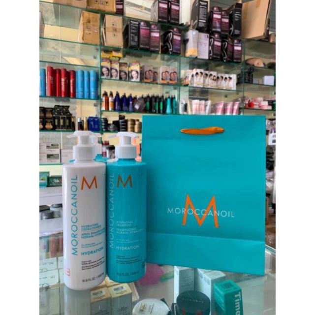 DẦU GỘI DẦU XẢ MOROCCANOIL DƯỠNG ẨM PHỤC HỒI TÓC HƯ TỔN 500ML*2