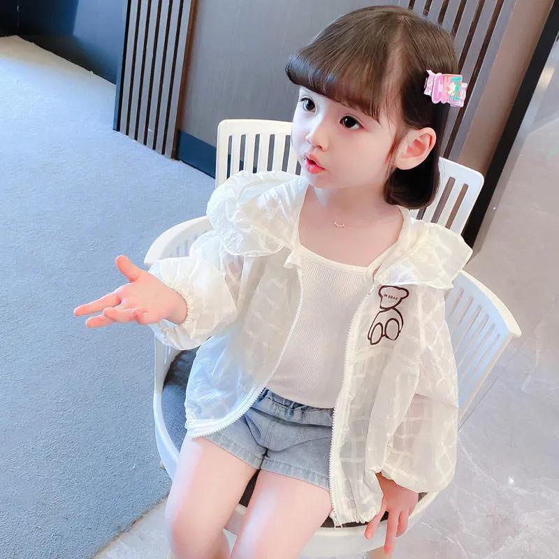 Áo khoác mỏng nhẹ thoáng khí chống tia UV phong cách mới cho bé gái