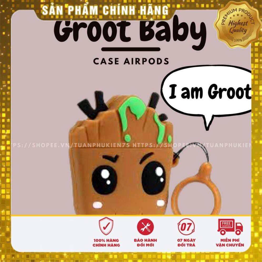 Airpods Case ⚡Freeship ⚡ BAYBY GROOT⚡ Case Tai Nghe Không Dây Airpods 1/ 2/ i12/ Pro- Châts Case Store