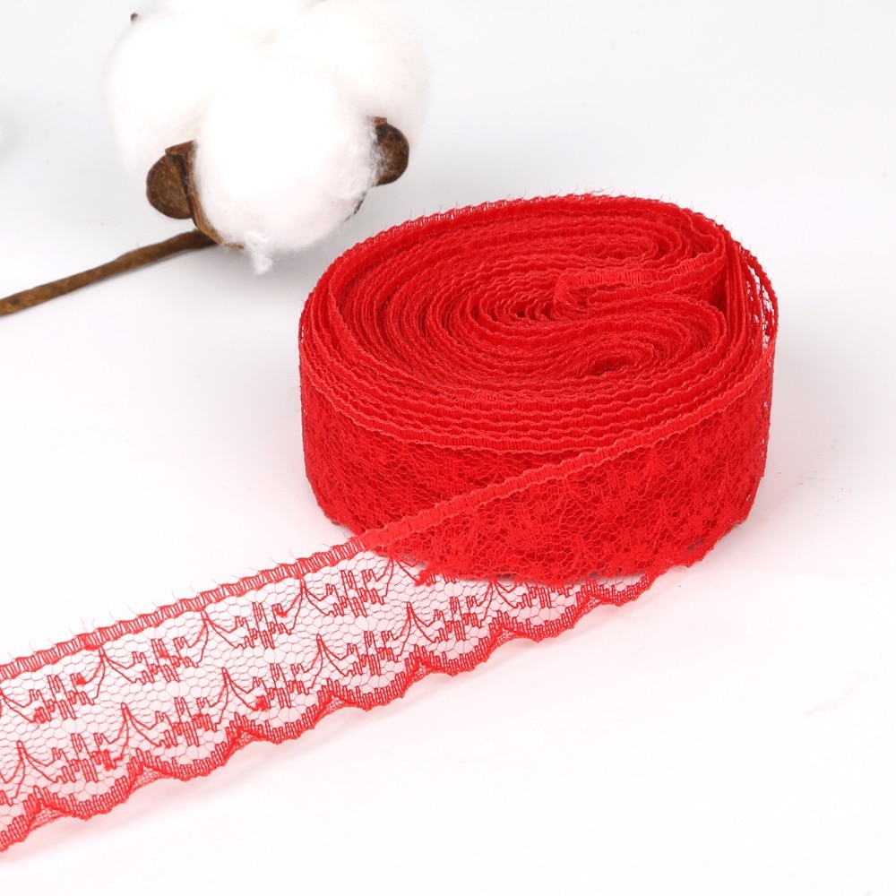 Cuộn Dây Ruy Băng Ren Rộng 2cm Dài 10 Yard Dùng Để Thêu Trang Trí Quần Áo