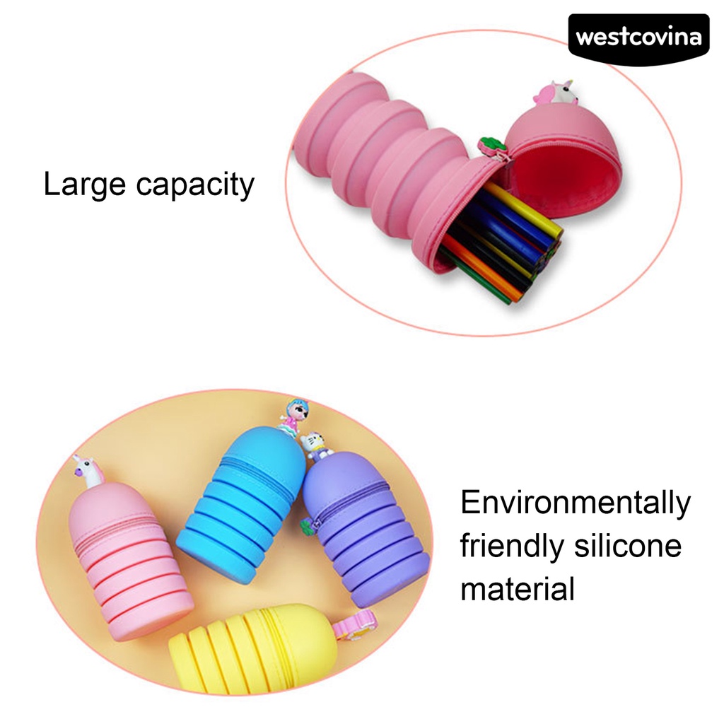 [Hot]✍Túi Đựng Bút Chì Có Dây Kéo In Hoạt Hình Dễ Thương Dùng Hàng Ngày