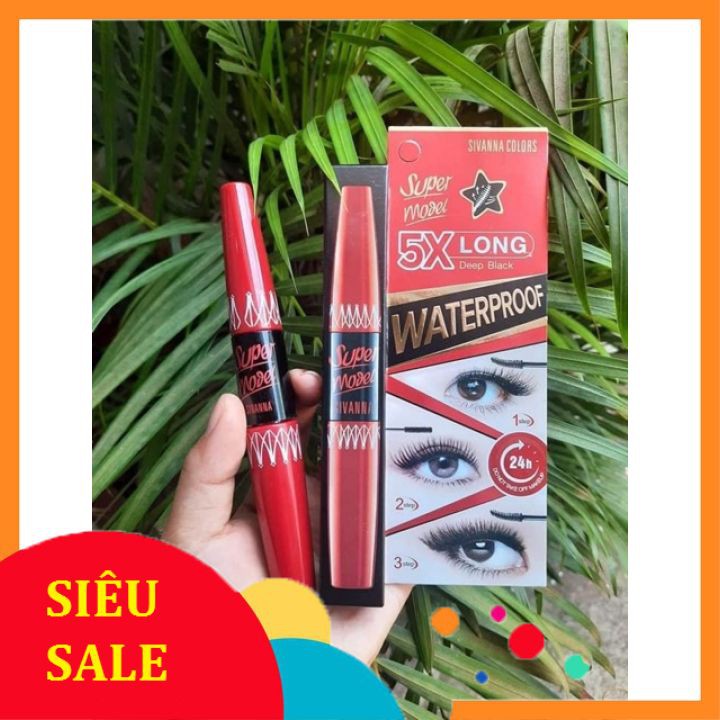 MASCARA CHUỐT DÀI MI X5 SIVANA 2 ĐẦU KHÔNG TRÔI KO LEM