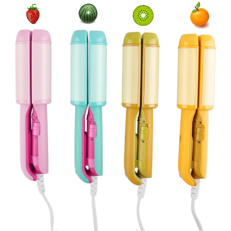 Máy Duỗi Uốn Mini Kemier 2 in 1 Summer Fruit Trái Cây Mùa Hè (tháo lắp trục uốn tiện lợi)