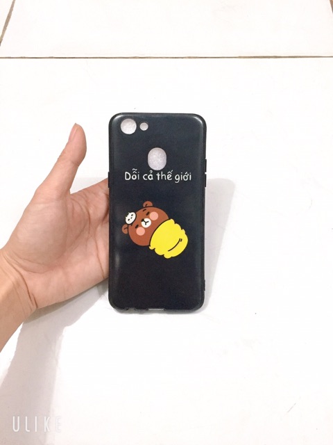 Ốp lưng oppo F5 Dẻo Đen in hình