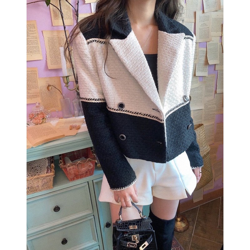 Áo khoác lửng dạ tay dài koreastyle