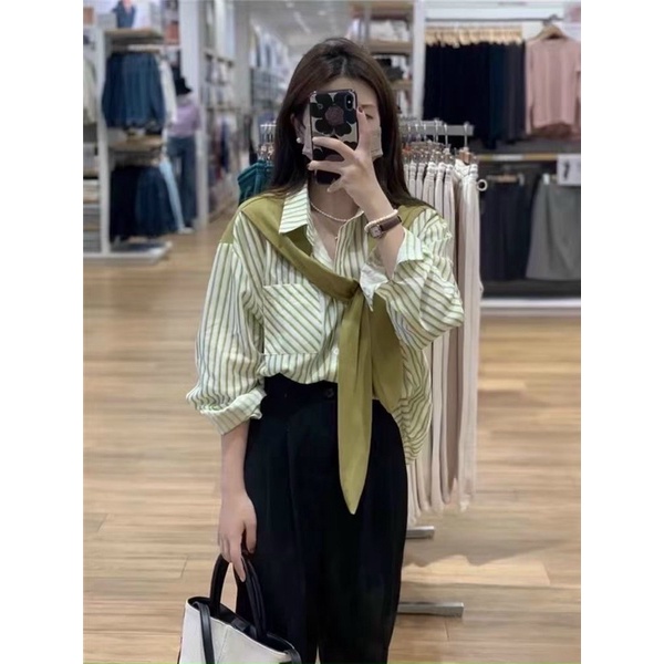 Áo Sơmi Kẻ Có Vạt Buộc Theday