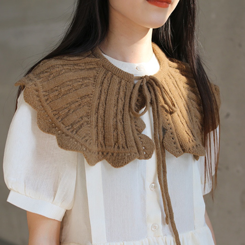 Khăn Choàng Dệt Kim Kẻ Sọc / Gợn Sóng Đính Dây Cáp Giả Lolita Cho Búp Bê