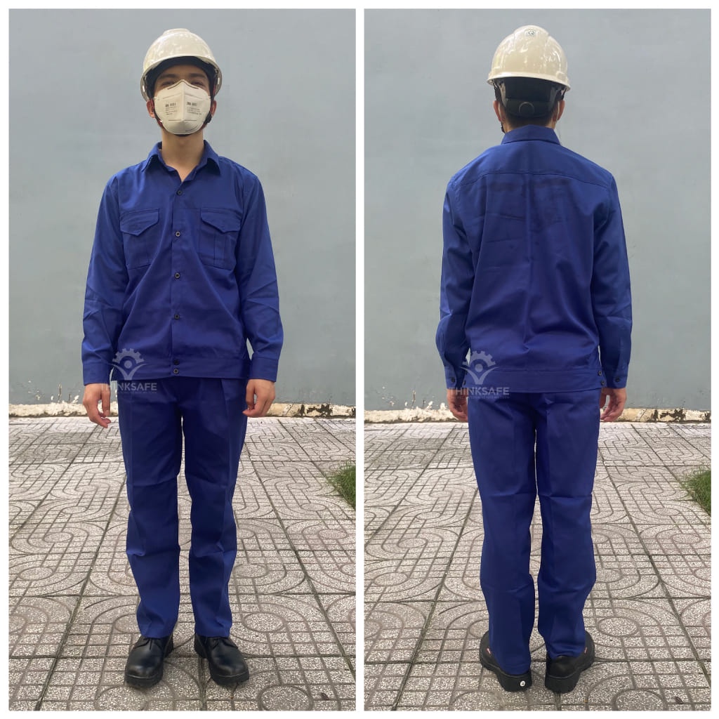 Quần áo bảo hộ lao động TN06 áo lao động kỹ sư công nhân thoải mái thoáng mát thấm hút mồ hôi - THINKSAFE