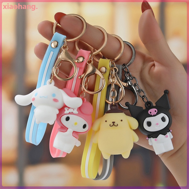 Móc Khóa Hình Ếch/Thỏ Hoạt Hình Bằng PVC