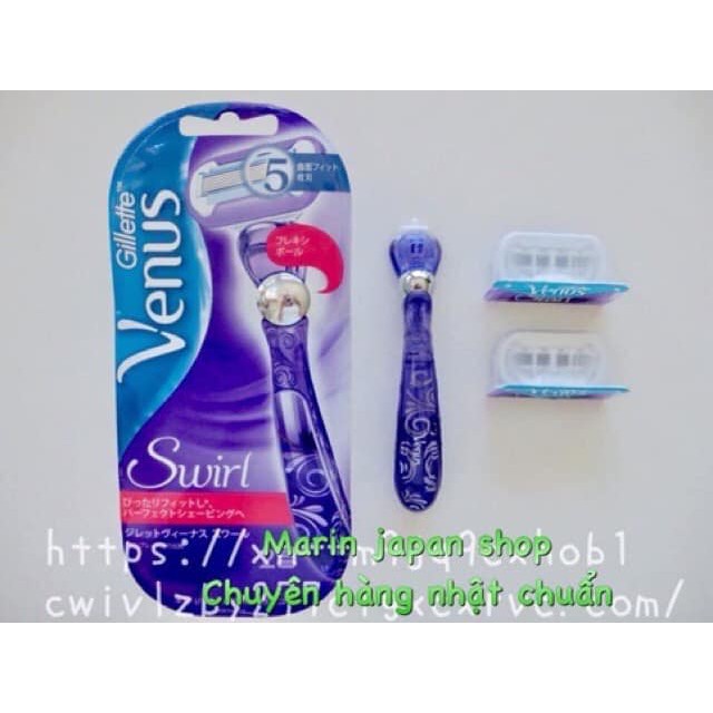 (Nội địa Nhật) Dao Cạo lông body toàn thân Nữ Gillette Venus Comfortglide , Swirl ,Embrace sensitive nội địa Nhật Bản