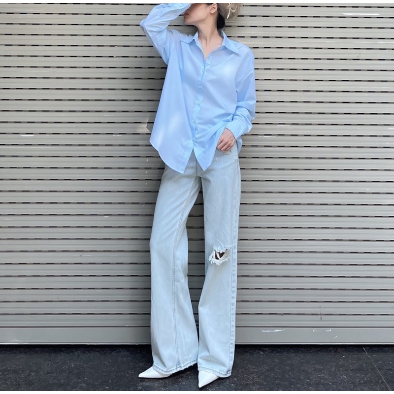 Sơmi vải kate dáng basic AMINA SHIRT | BigBuy360 - bigbuy360.vn